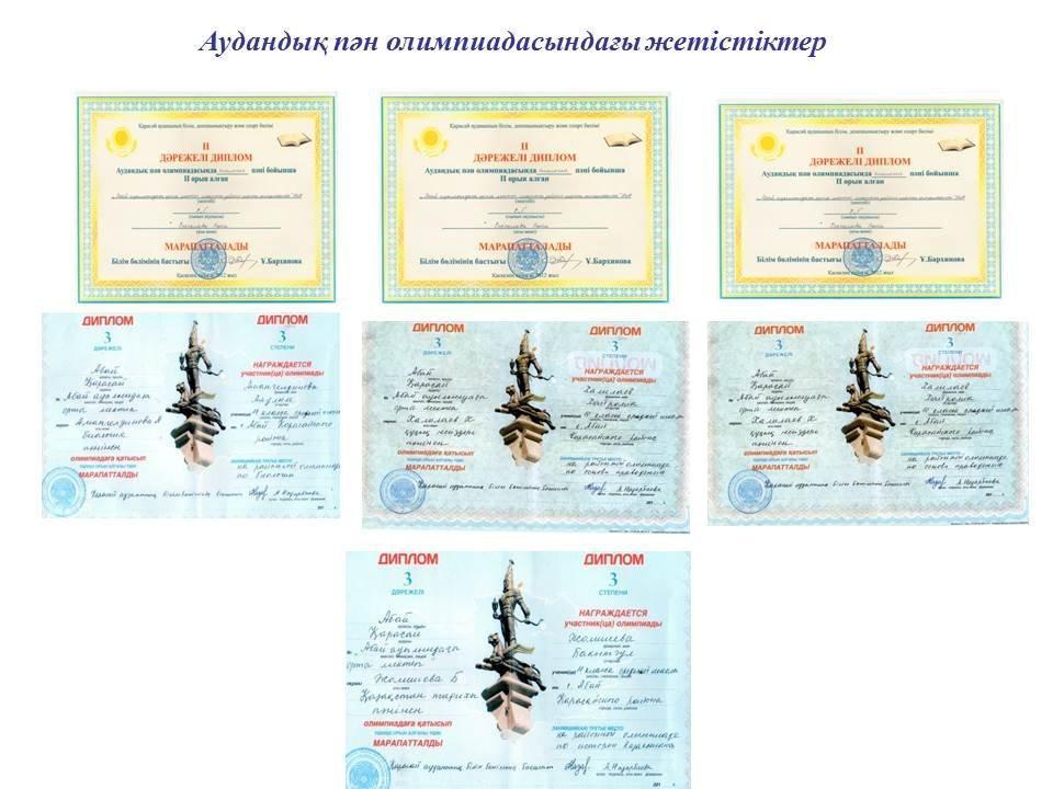 Алғашқы олимпияда жүлдегерлері